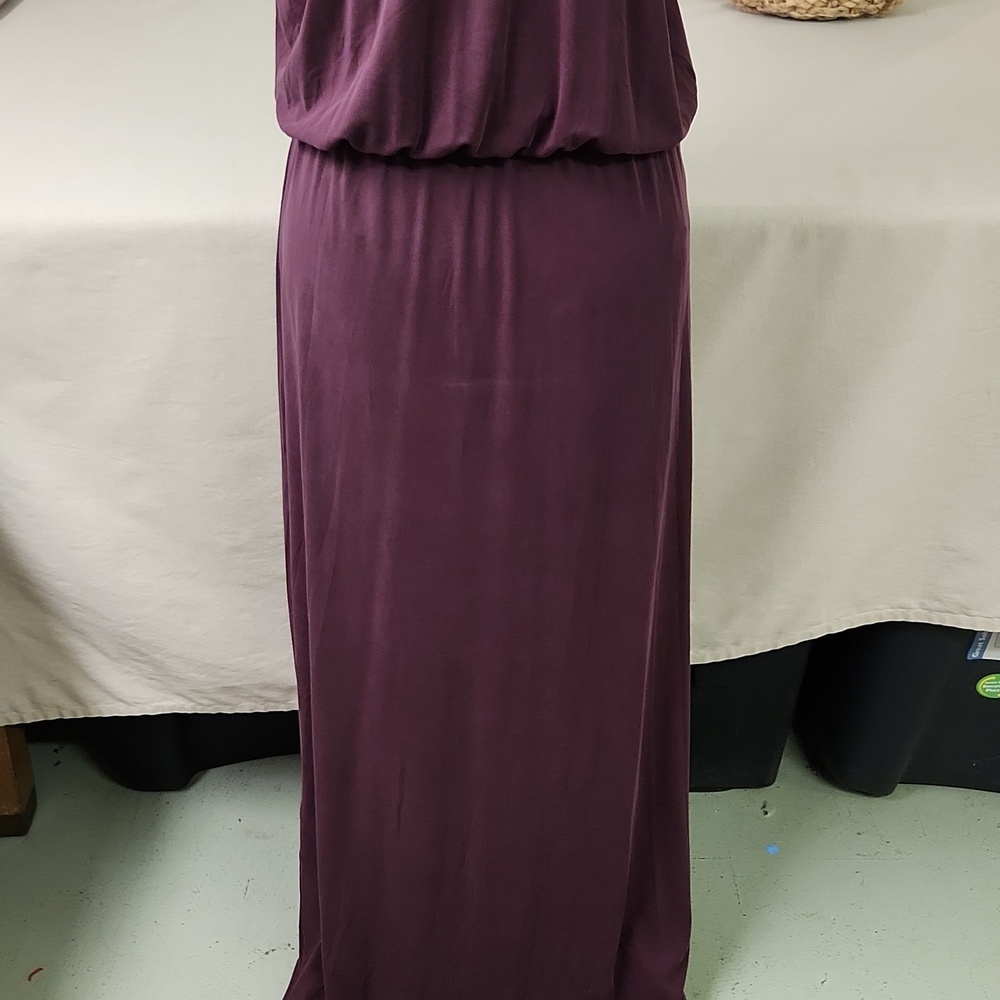 Anthropologie Dolan Left Coast Sleeveless Draped Maxi Dress in a plum Sz MED NWT - Picture 7 of 12
